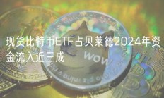 现货比特币ETF占贝莱德2024年资金流入近三成